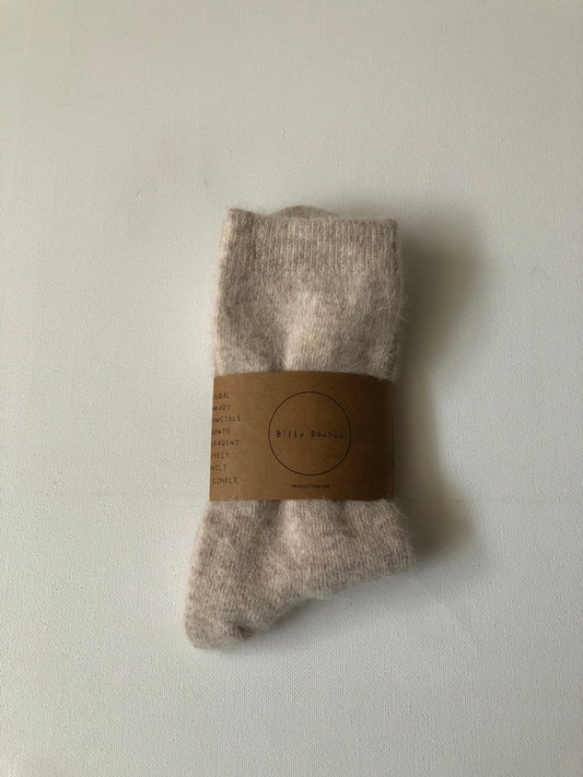 Fluffy Angora Wool Socks Oats- Toronto