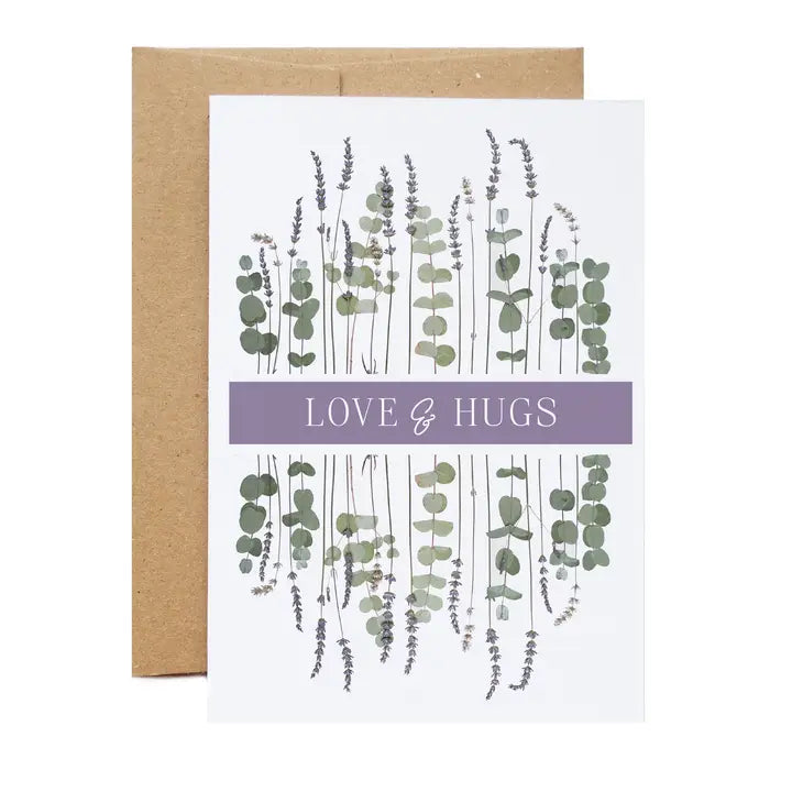 Handmade Love & Hugs Lavender Floral Pressed- Halifax Nova Scotia