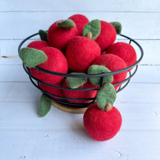 Sewing Seeds Red Felt Apple- Halifax, Nova Scotia