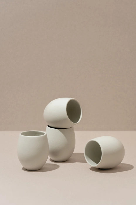 White Stoneware Tumbler